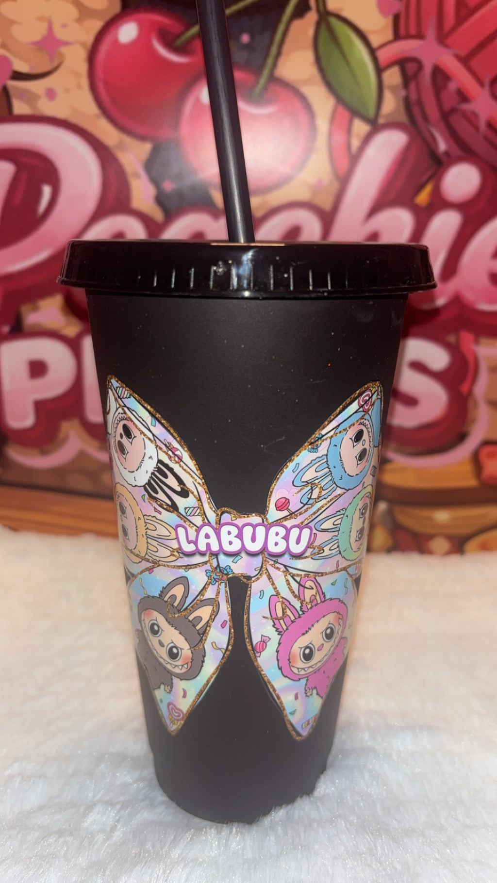 Labubu Bow 24 oz Cold Cup