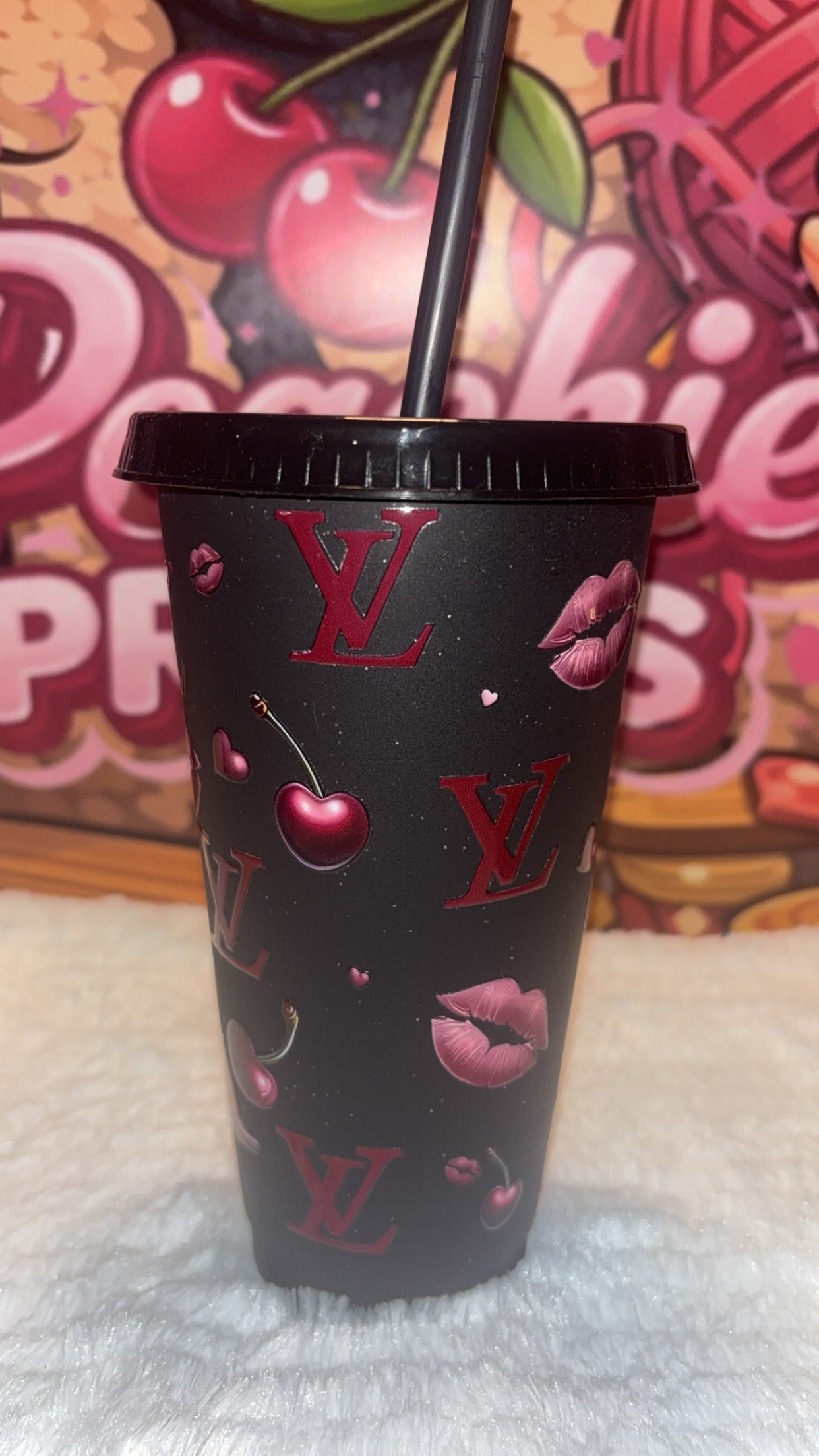 Betty Boop LV Cherry 24oz Cold Cup