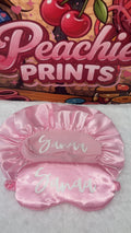 Personalised Hair Bonnet and Sleeping Mask
