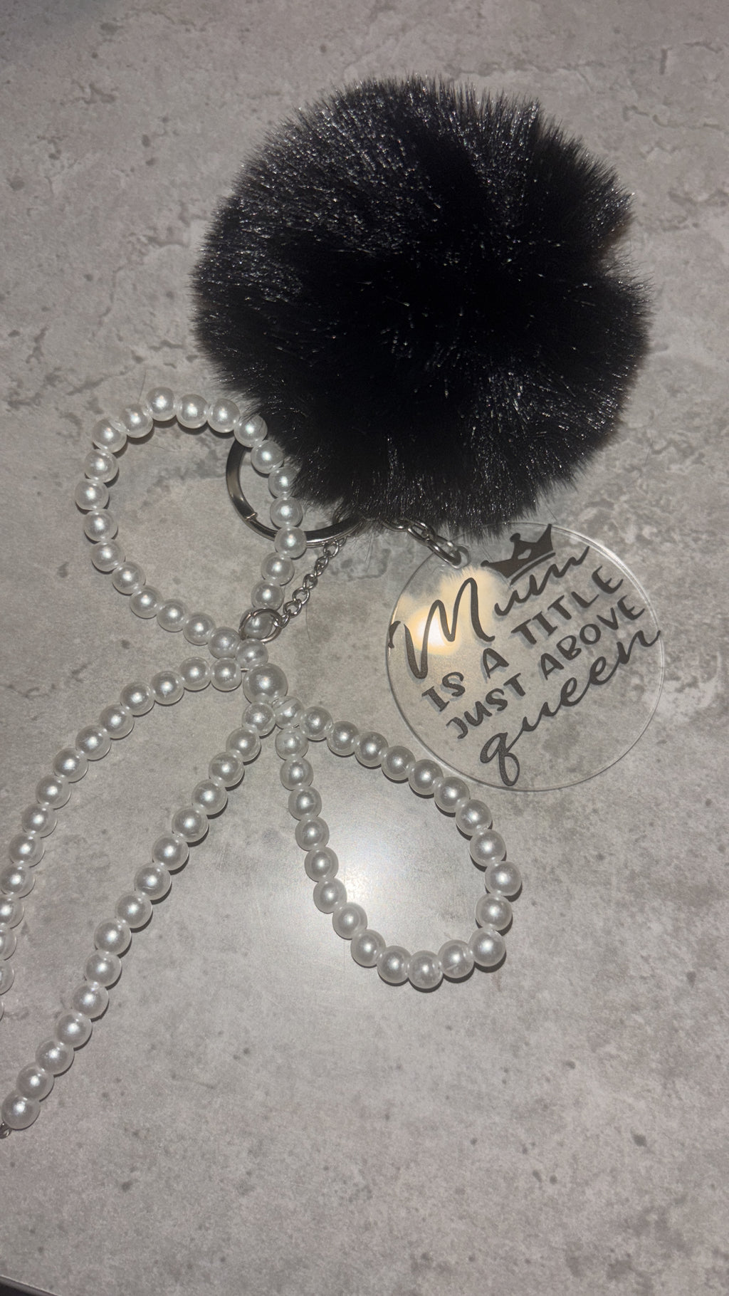 Personalised Pom Pom Keyring