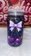 LV Inspired Glitter Waterfall 16oz Snowglobe Tumbler