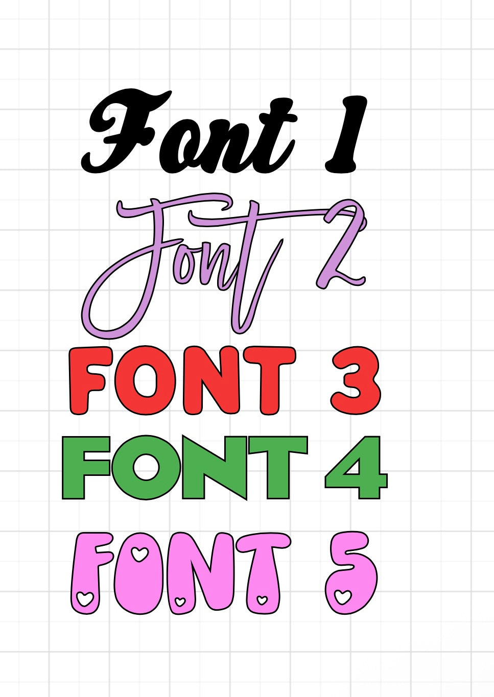 Permanent Vinyl Personalised Names