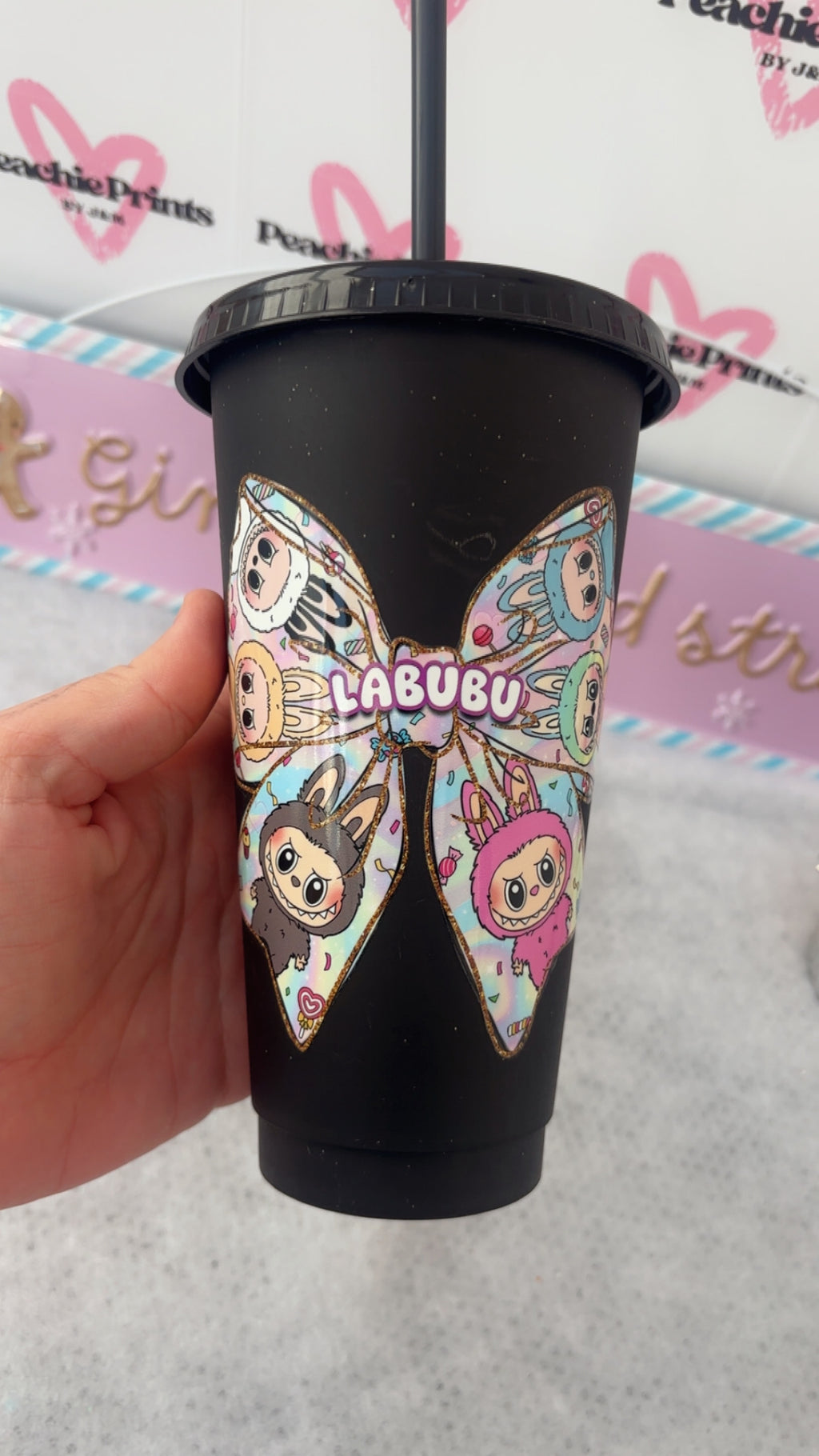 Labubu Bow 24 oz Cold Cup