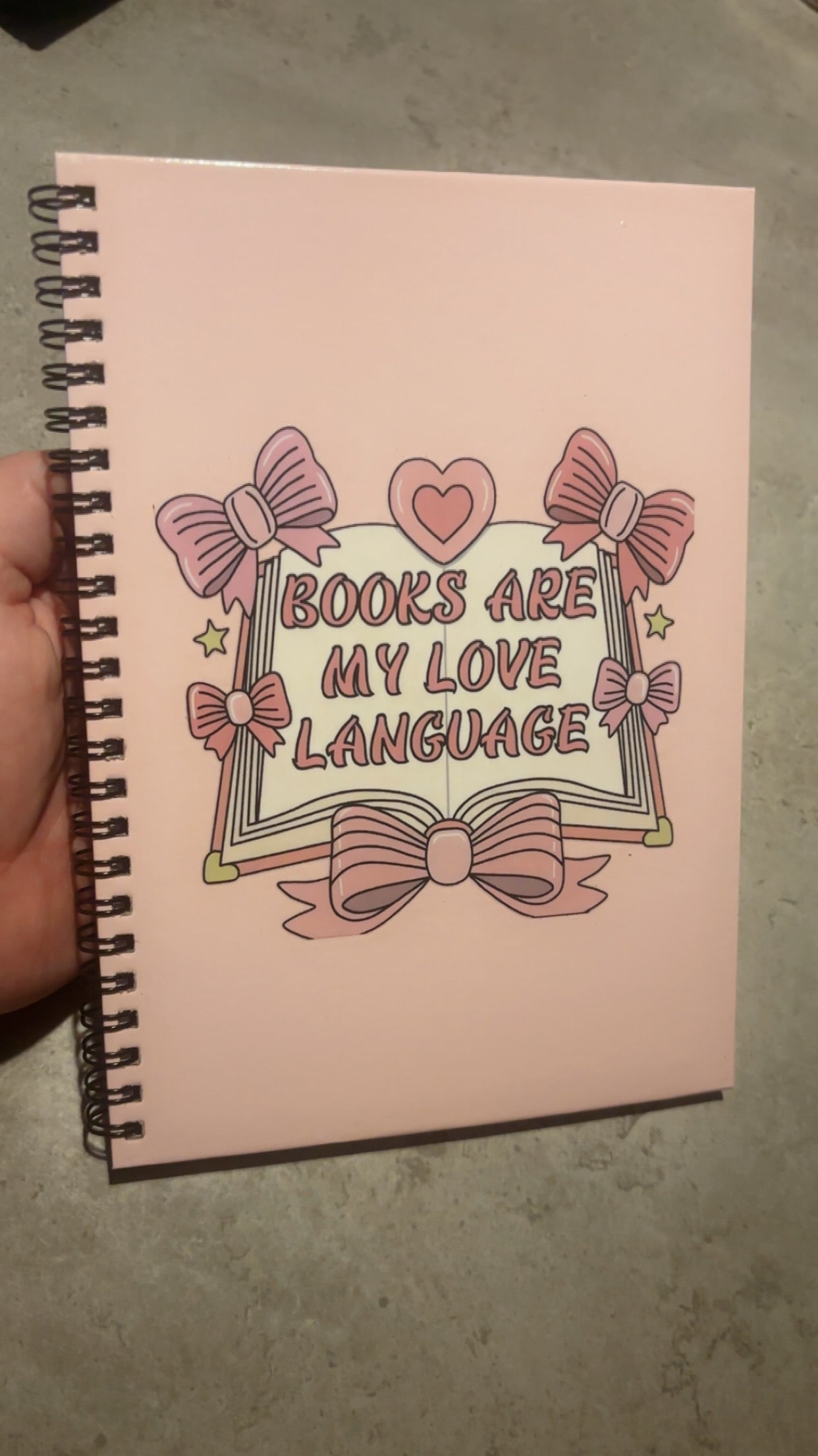 Books Are My Love Language Custom A5 Notepad