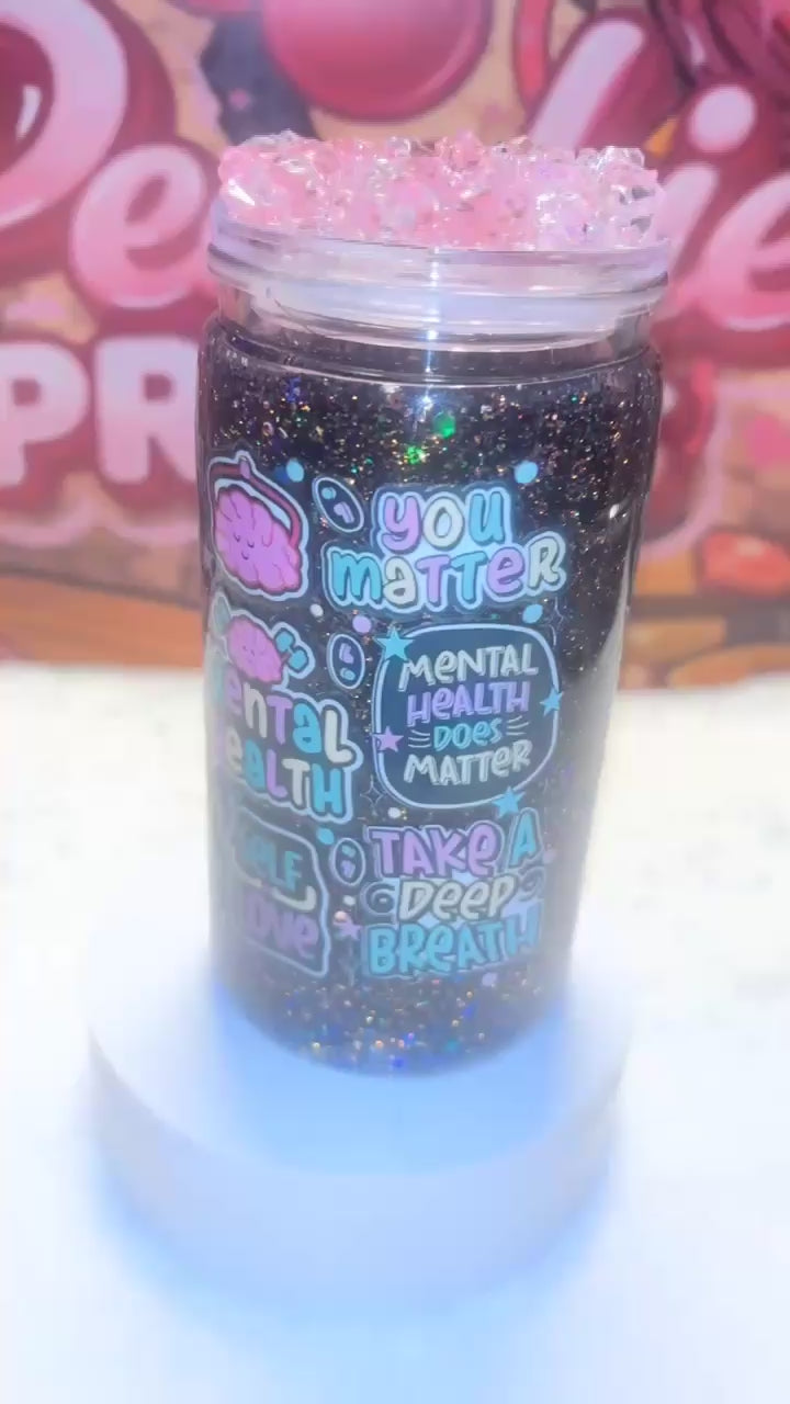 Mental Health Awareness Snowglobe Tumbler