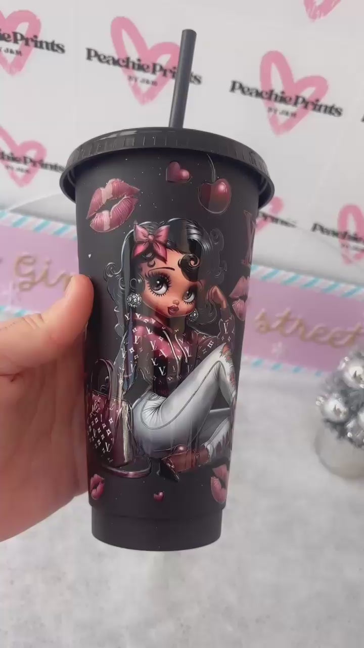 Betty Boop LV Cherry 24oz Cold Cup
