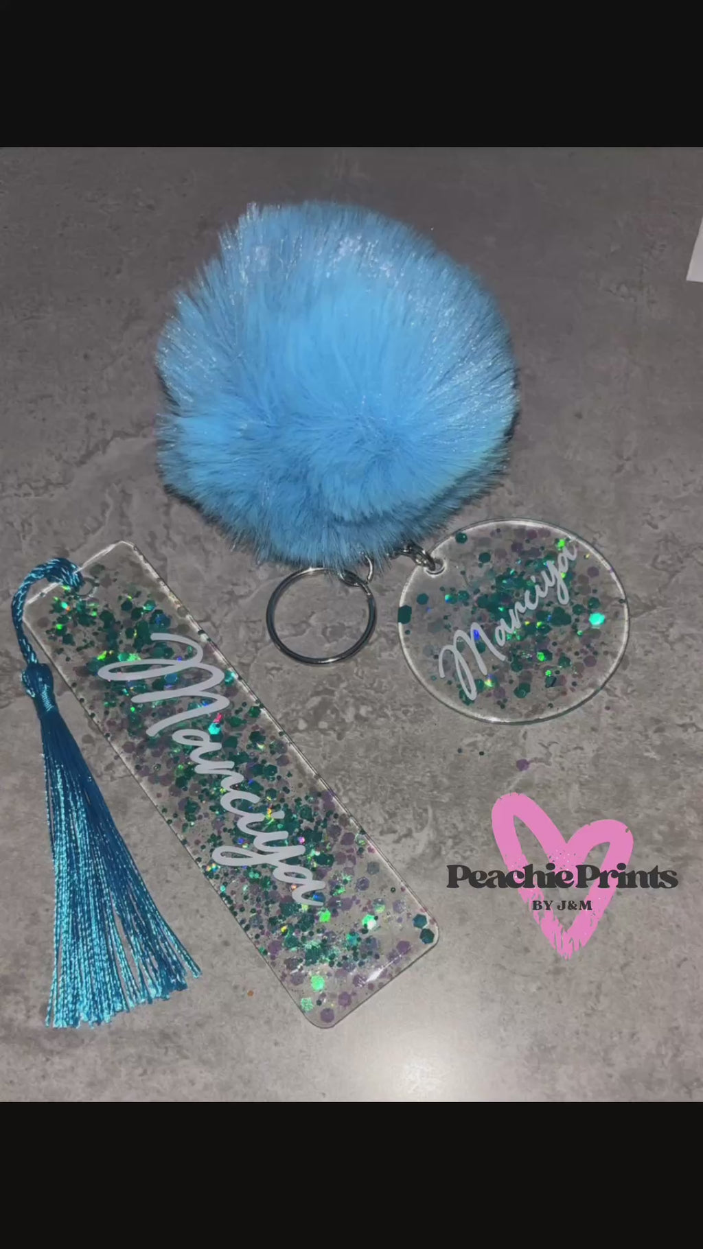 Pom Pom Keyring & Bookmark Set ✨