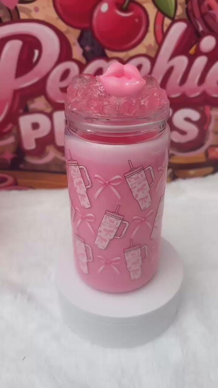 Girly Bow Stanley Inspired 16 oz Tumbler 💗 *DISCOUNTED*